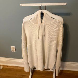 Cynthia Rowley White Sweater with hood size XL